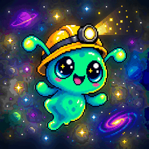 Cosmic engineer in a yellow helmet